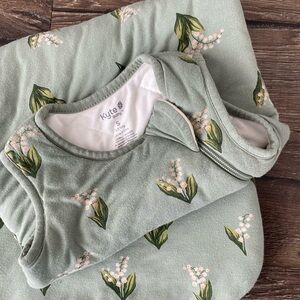 Kyte Floral Olive Green 2.5 tog Baby Sleepsack